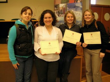 Acadia contingent receiving our diplomas from the language course at La Rioja