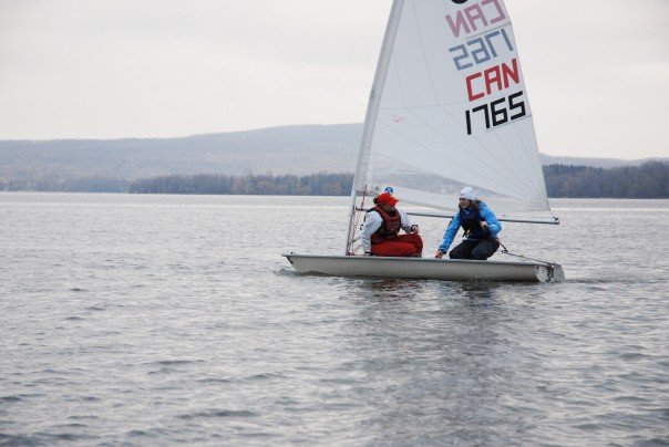 Sak and I sailing on xmas, 2005