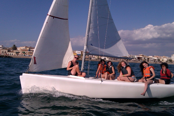 Teaching sailing in Palma de Mallorca, 2012